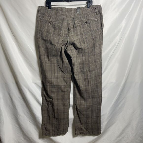 nwt express women's the producer chino size 36x32 5 pocket brown plaid pants - Picture 3 of 16